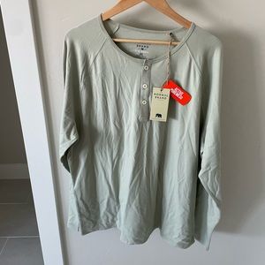 The Normal Brand. NWT. Men’s Light Green Long Sleeve Henley.